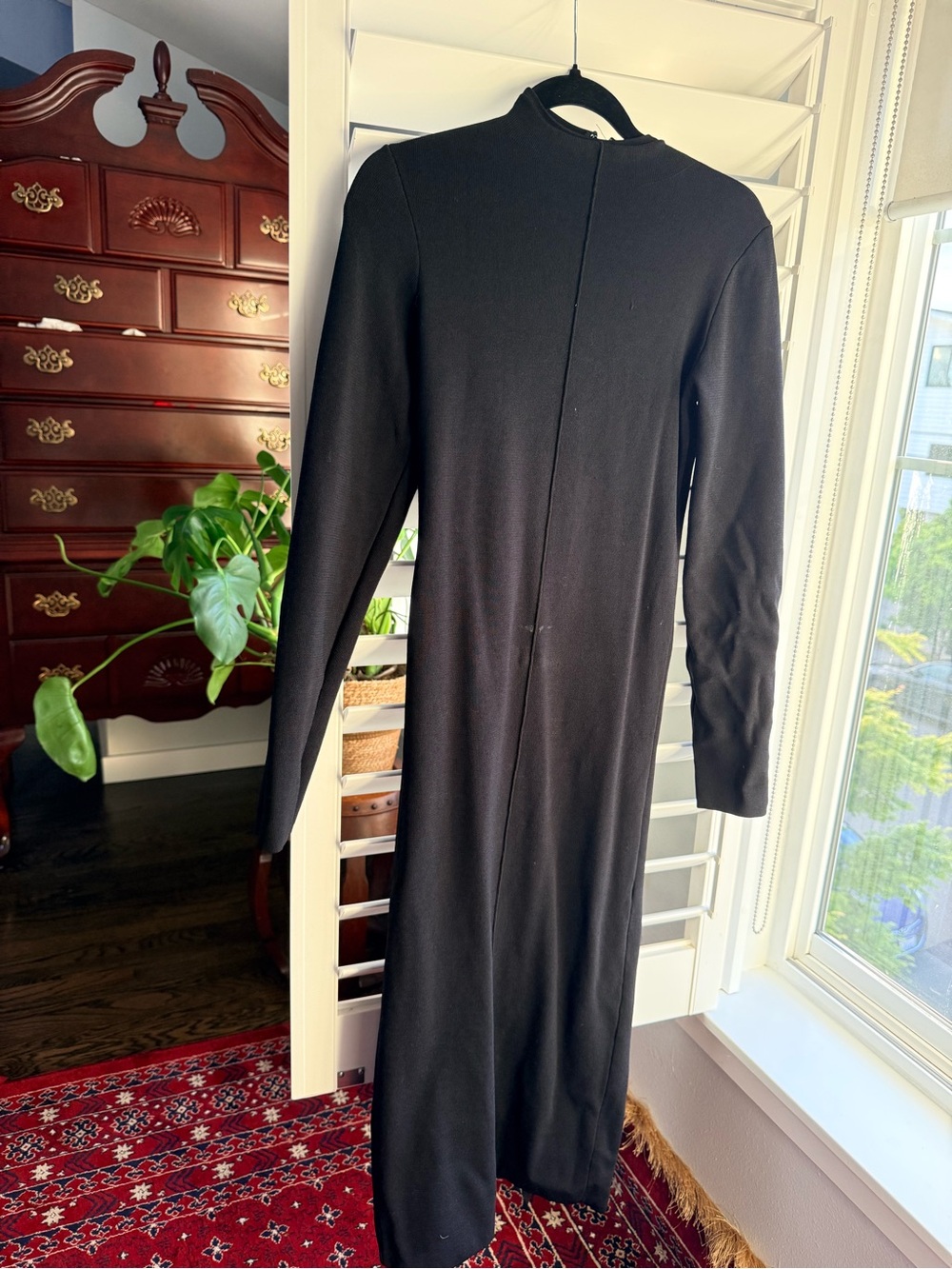 Long Black Midi Dress - Simple Elegant Knit Forever 21